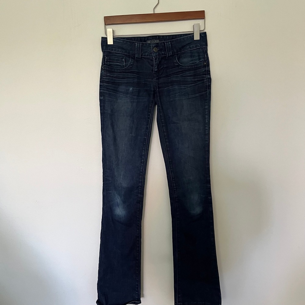 Guess Los Angeles Dark Wash Low Rise Daredevil Bootcut Jeans Size 26